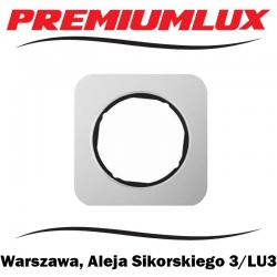Berker R.1 ramka pojedyncza stal szlachetna czarna Warszawa Aleja Sikorskiego 3 LU3 Bartycka
